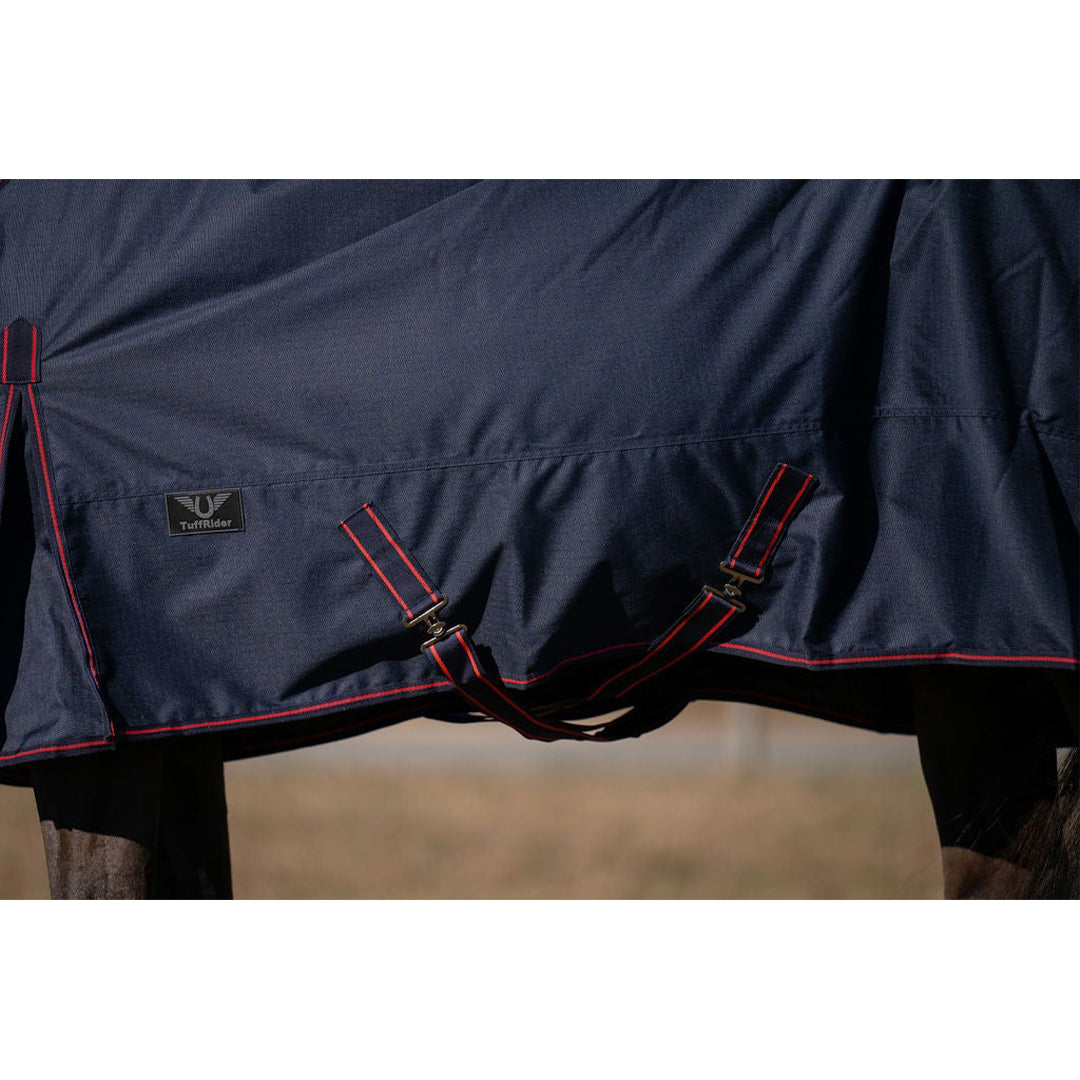 TuffRider 600 D Ripstop Standard Neck Light Weight Turnout Blanket with 100 GSM Fill