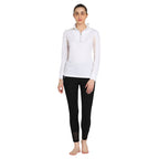 TuffRider Ladies Long Sleeve Ventilated Technical Sport Shirt – UV Protection, Quick-Dry, Mesh Undersleeves