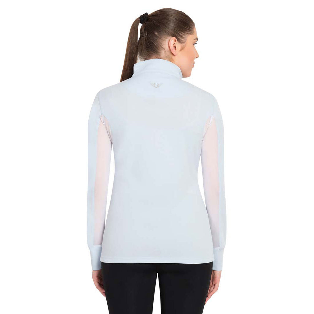TuffRider Ladies Long Sleeve Ventilated Technical Sport Shirt – UV Protection, Quick-Dry, Mesh Undersleeves