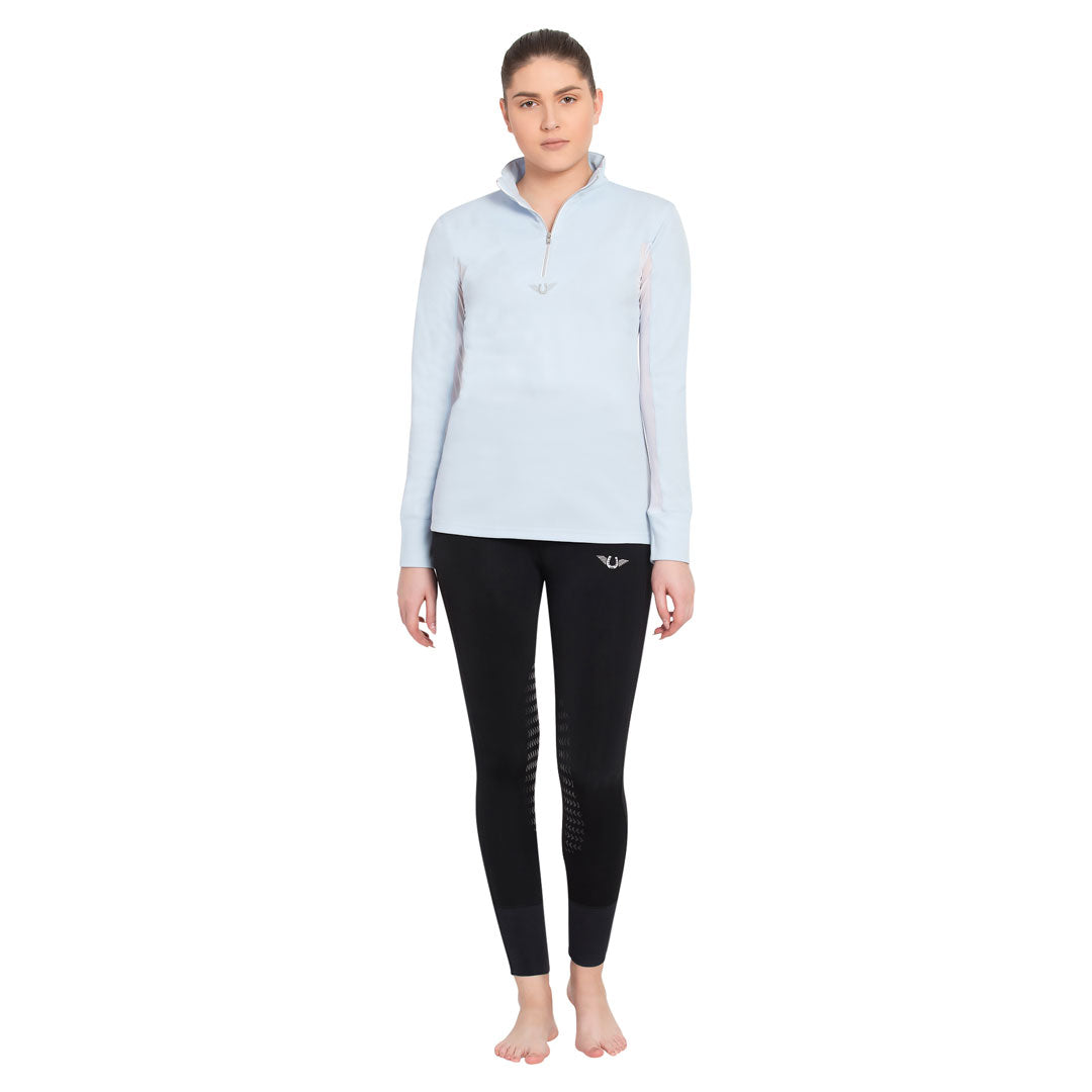 TuffRider Ladies Long Sleeve Ventilated Technical Sport Shirt – UV Protection, Quick-Dry, Mesh Undersleeves