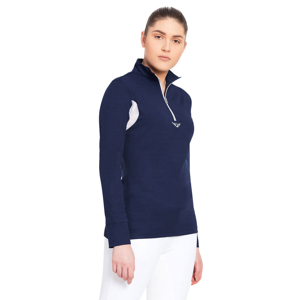 TuffRider Ladies Long Sleeve Ventilated Technical Sport Shirt – UV Protection, Quick-Dry, Mesh Undersleeves
