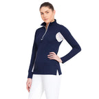 TuffRider Ladies Long Sleeve Ventilated Technical Sport Shirt – UV Protection, Quick-Dry, Mesh Undersleeves