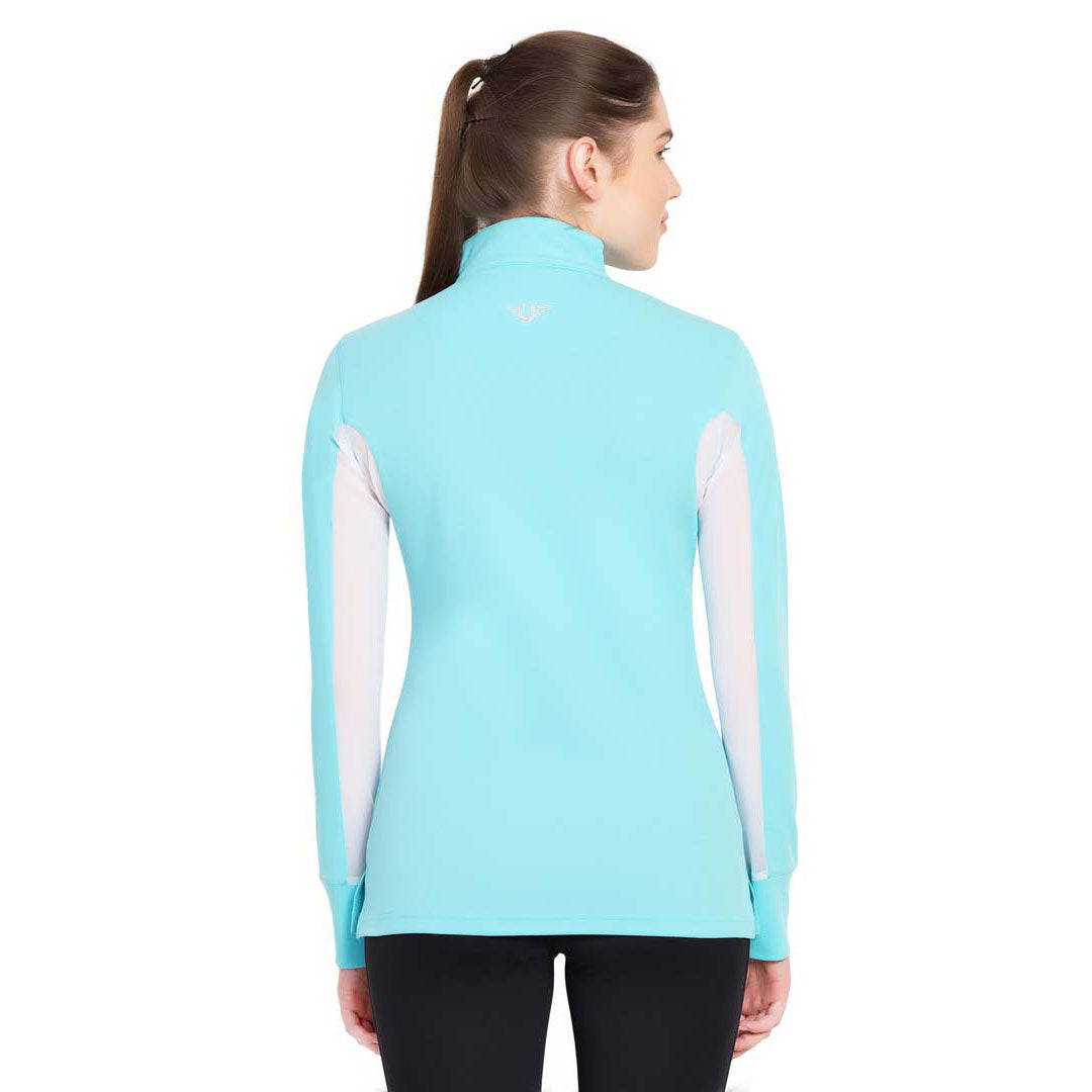 TuffRider Ladies Long Sleeve Ventilated Technical Sport Shirt – UV Protection, Quick-Dry, Mesh Undersleeves