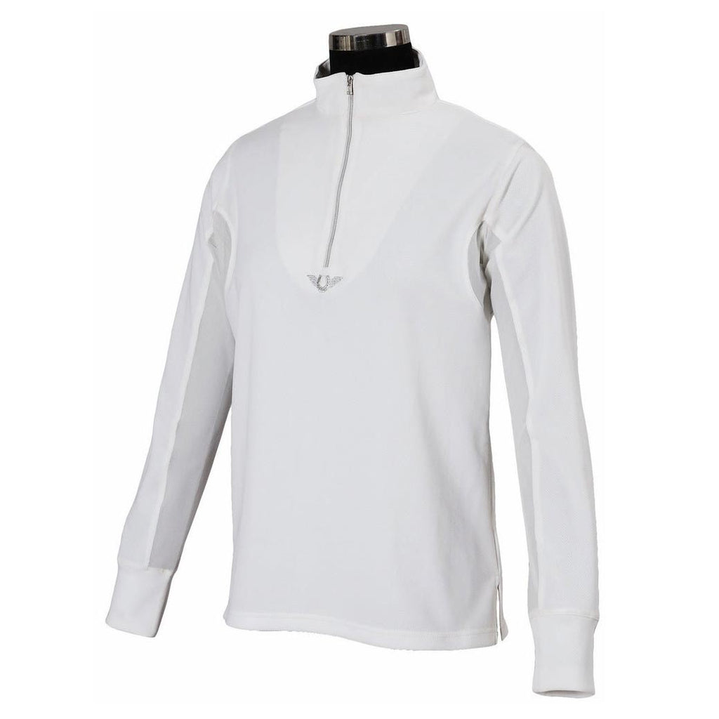 TuffRider Youth Long Sleeve Ventilated Technical Sport Shirt – UV Protection, Quick-Dry, Mesh Undersleeves