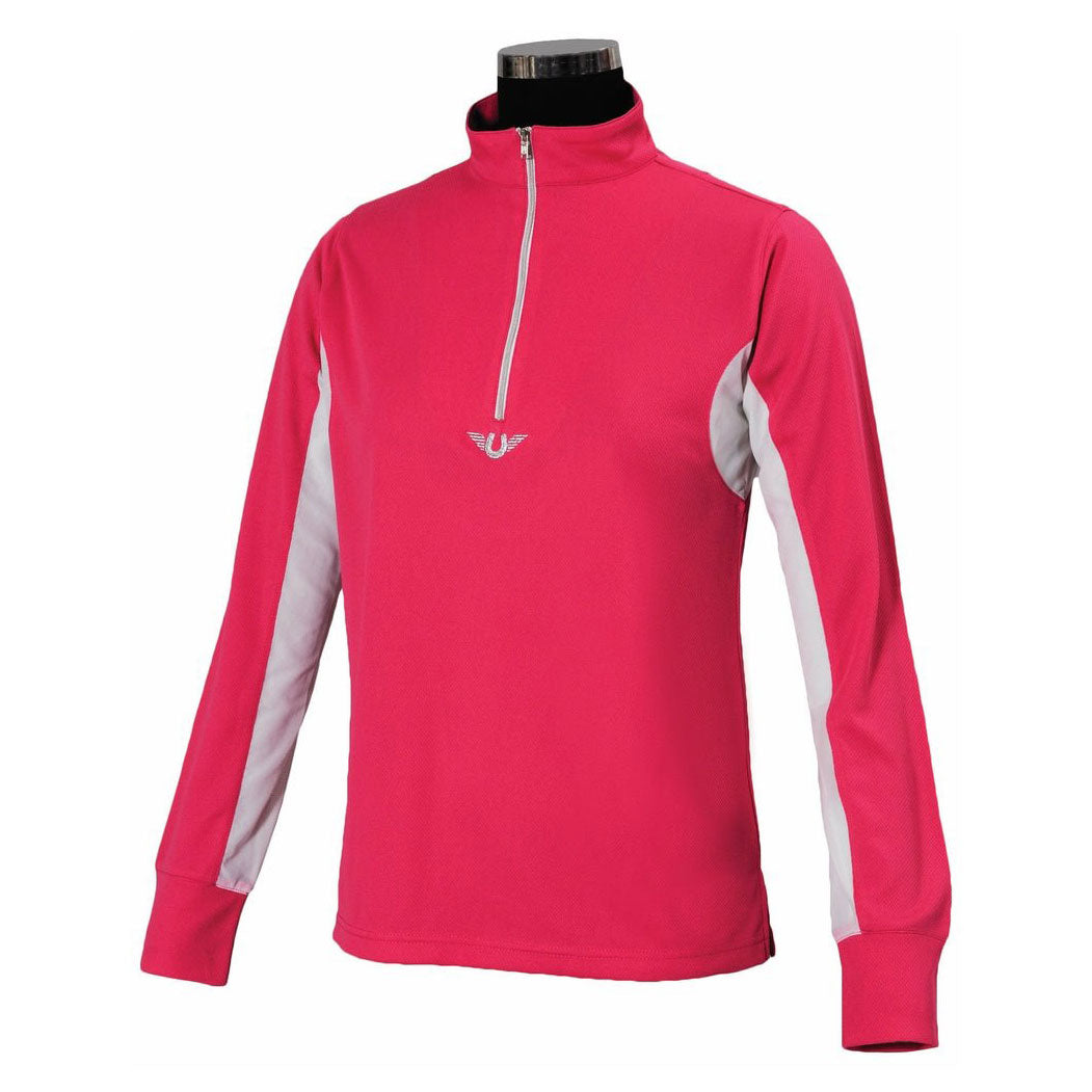 TuffRider Youth Long Sleeve Ventilated Technical Sport Shirt – UV Protection, Quick-Dry, Mesh Undersleeves