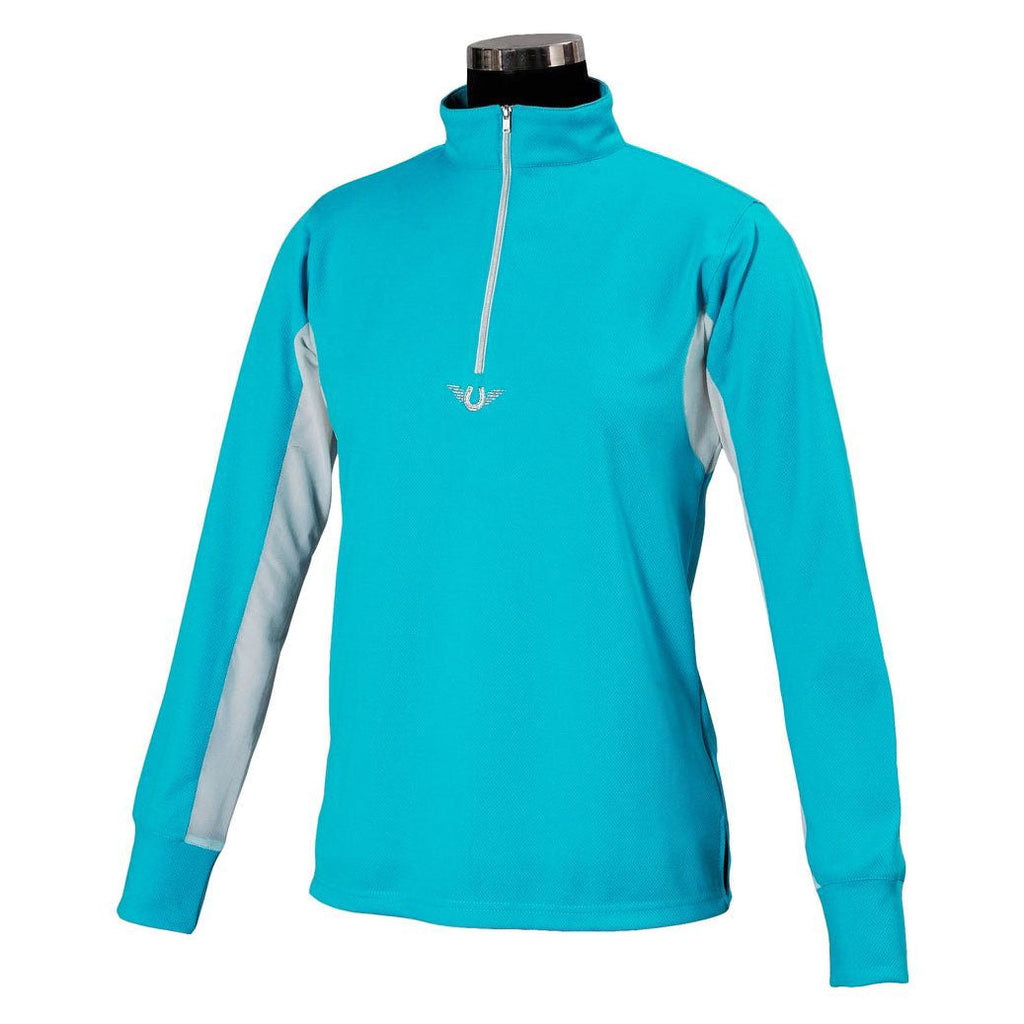 TuffRider Youth Long Sleeve Ventilated Technical Sport Shirt – UV Protection, Quick-Dry, Mesh Undersleeves