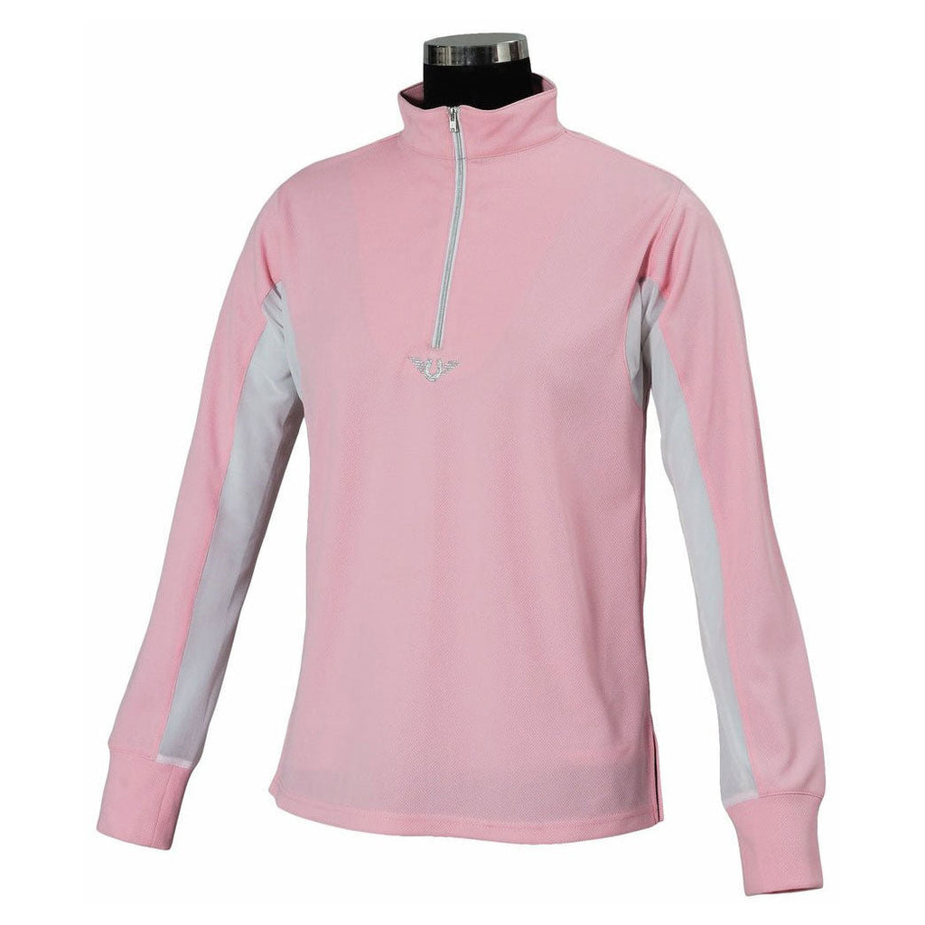 TuffRider Youth Long Sleeve Ventilated Technical Sport Shirt – UV Protection, Quick-Dry, Mesh Undersleeves