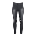 Equine Couture Ladies Denim Silicon Knee Patch Tights with Phone Pocket
