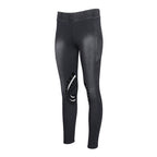 Equine Couture Ladies Denim Silicon Knee Patch Tights with Phone Pocket