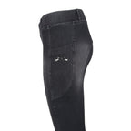Equine Couture Ladies Denim Silicon Knee Patch Tights with Phone Pocket