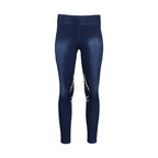 Equine Couture Ladies Denim Silicon Knee Patch Tights with Phone Pocket
