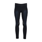 Equine Couture Ladies Denim Silicon Knee Patch Tights with Phone Pocket