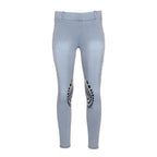 Equine Couture Ladies Denim Silicon Knee Patch Tights with Phone Pocket