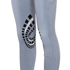 Equine Couture Ladies Denim Silicon Knee Patch Tights with Phone Pocket
