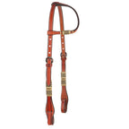 WD-SEH4 Chestnut Rawhide Quick Change Single Ear Headstall