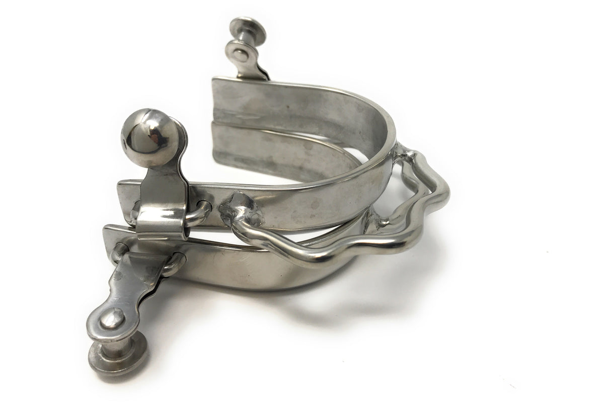 AJ Tack Ladies Stainless Steel Sidewinder Bumper Spurs