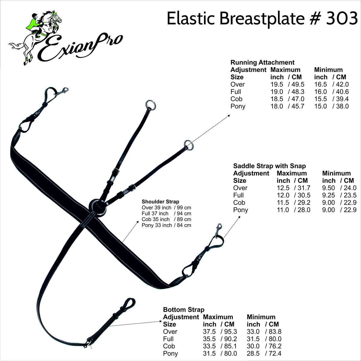 ExionPro Elastic Breastplate with Girth Strap