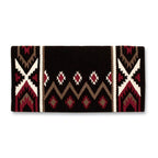 1431-7 Mayatex New Phoenix Wool Saddle Blanket 38in X 34in COFFEE RED CREAM