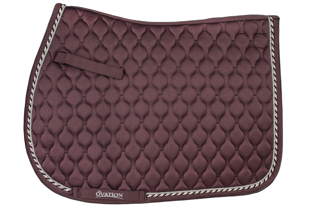Quilted Satin All-Purpose Saddle Pad - Deepest Plum