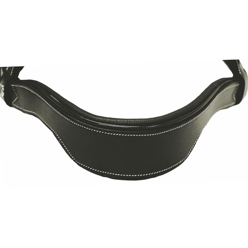 Henri de Rivel Pro Mono Crown Fancy Bridle with Patent Leather Piping and Laced Reins