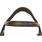 Henri de Rivel Pro Mono Crown Fancy Bridle with Patent Leather Piping and Laced Reins