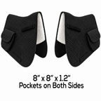 Derby Originals All Purpose English Saddle Pad with Pockets Half Fleece lined for Shock Absorbing Wither Relief Design for comfort and Trail Riding.