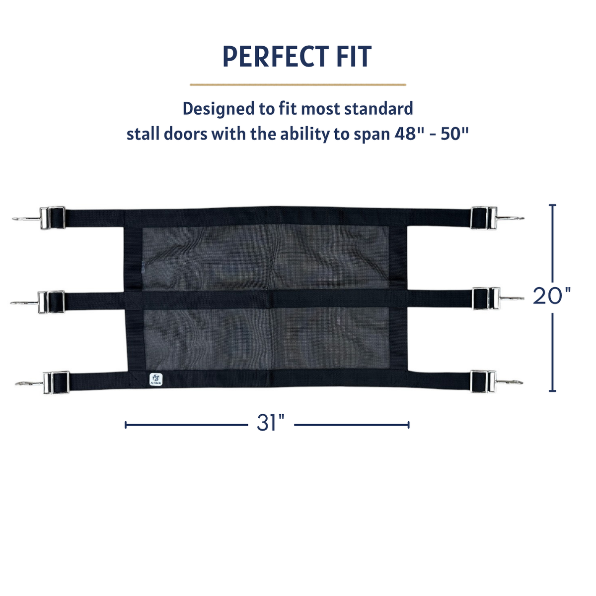 AJ Tack Premium Mesh Horse Stall Guard with Eye Hooks