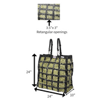 Easy Feeder 4 Sided Hay Bag – 3.5" x 3" Rectangular Openings – Moderate Slow Feed – 1-Year Warranty | Patented Design