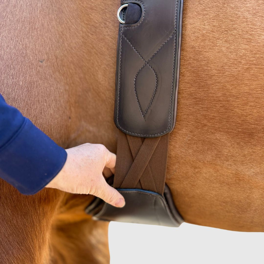 Removable Leather Pad for Pressure Relief Comfort Long Girth
