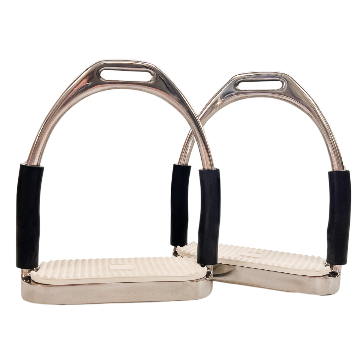 AJ Tack Jointed Flex Stirrup Irons, Black