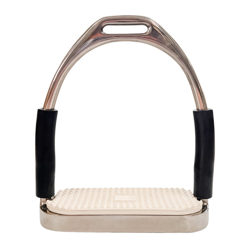 AJ Tack Jointed Flex Stirrup Irons, Black