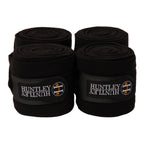 Huntley Equestrian Polo Fleece Wraps, Set of 4, Black