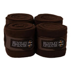 Huntley Equestrian Polo Fleece Wraps, Set of 4, Black