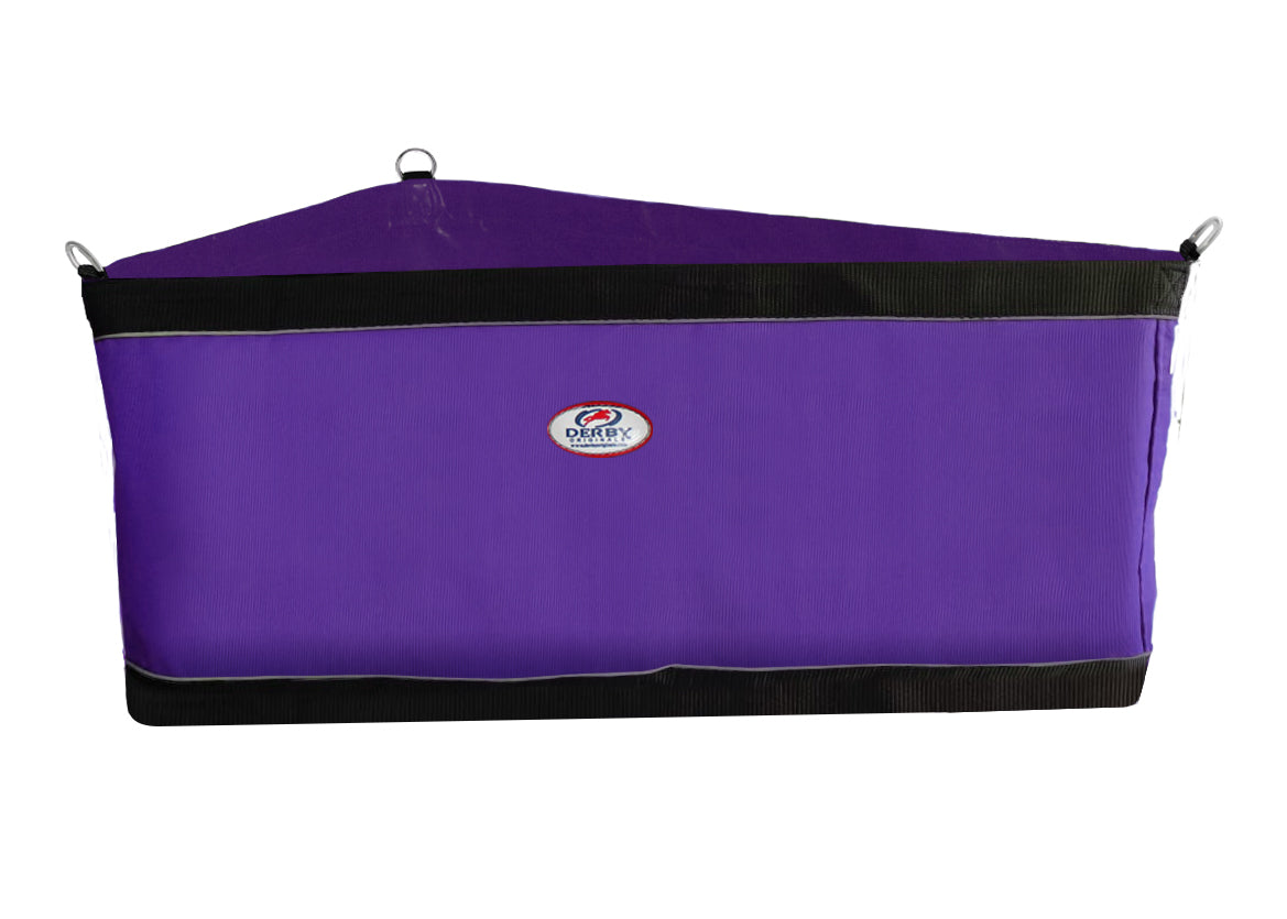 Derby Originals 1200D Horse Corner Hay and Grain Feeder Patented with Reinforced Mesh Bottom For Trailers And Stalls With Reflective Trim