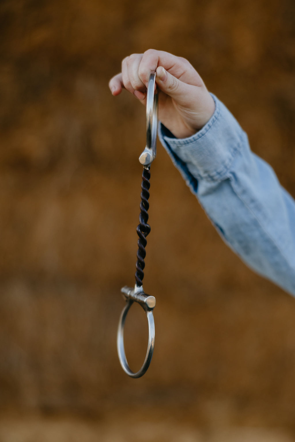 Sweet Iron Twisted Dee Snaffle with Copper Inlay