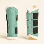 Green Horse Dragon Saddle Pad, Ear Bonnet & Horse Boot Set