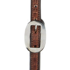 WD-RTSEH-MO Medium Oil Rope Tooled 5/8" Single Ear Headstall