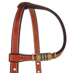 WD-SEH4 Chestnut Rawhide Quick Change Single Ear Headstall