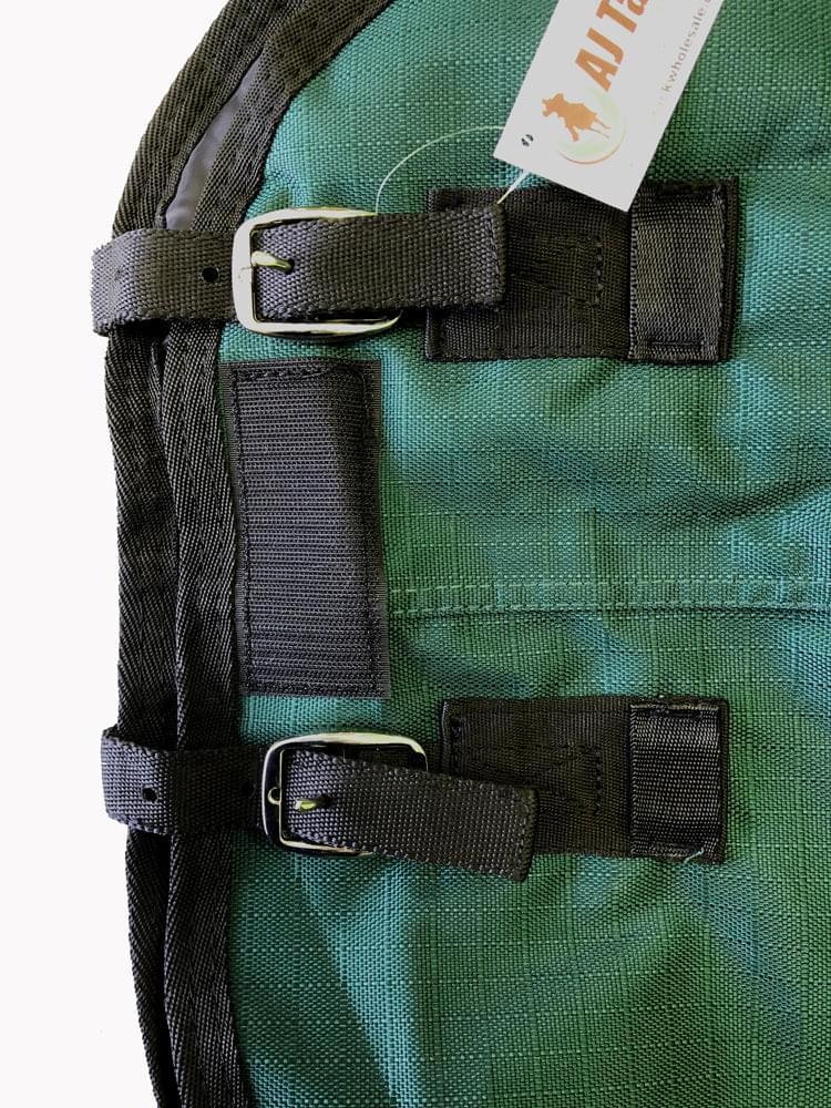 AJ Tack 1200D Waterproof Turnout Horse Blanket with Storage Bag, Green