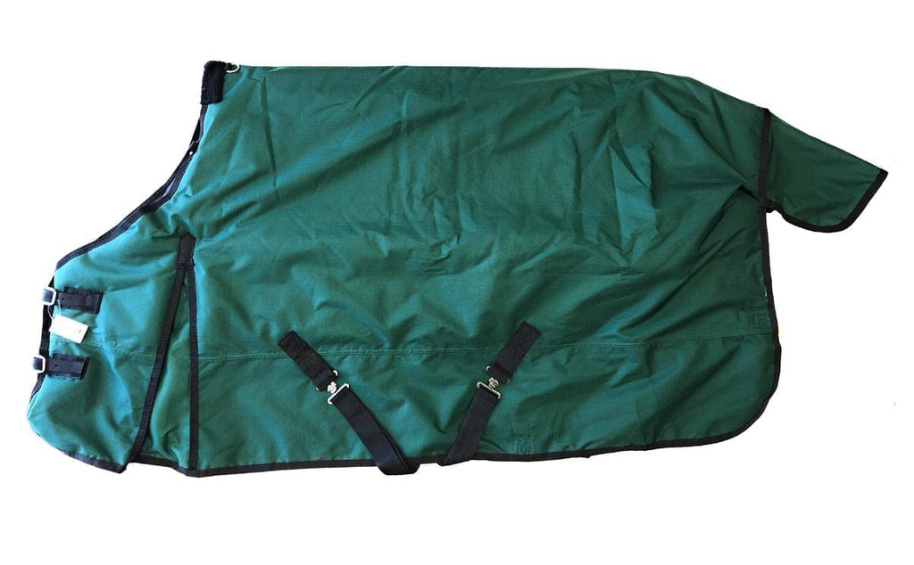 AJ Tack 1200D Waterproof Turnout Horse Blanket with Storage Bag, Green